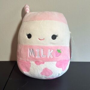 Squishmallow 8" Inch Amelie The Strawberry Milk Has Tags